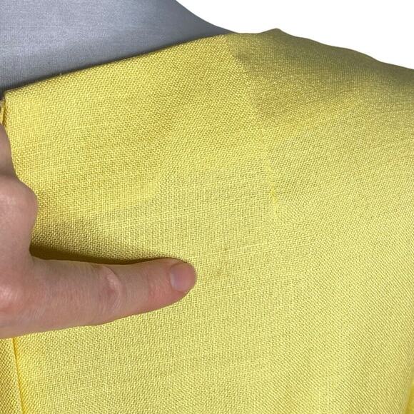 Vintage 60s Butter Yellow Maxi Gown Women XS Lace Retro Glam Regency Formal Prom - Picture 9 of 11